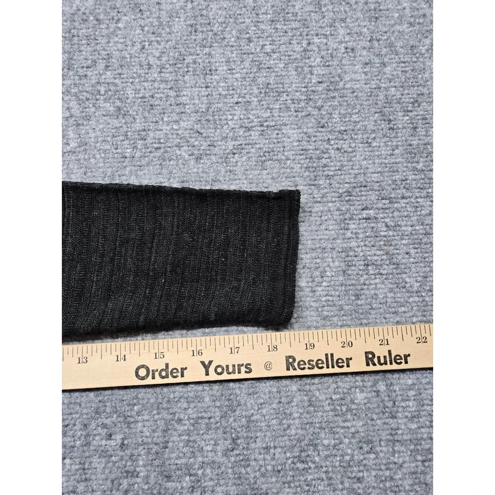 New Directions Sweater Womens M Black Funnel Neck Long Sleeve Knit Pullover New